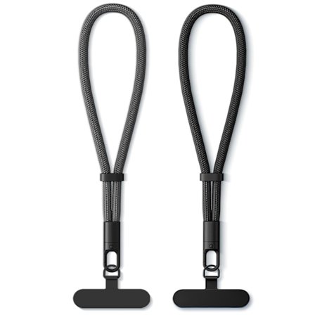 To-pakning med telefonhåndleddsstropper, iPhone beskyttelsesetui kamera håndleddsstropp, tyverisikret telefon med 360° roterende krok, kjede kamera 