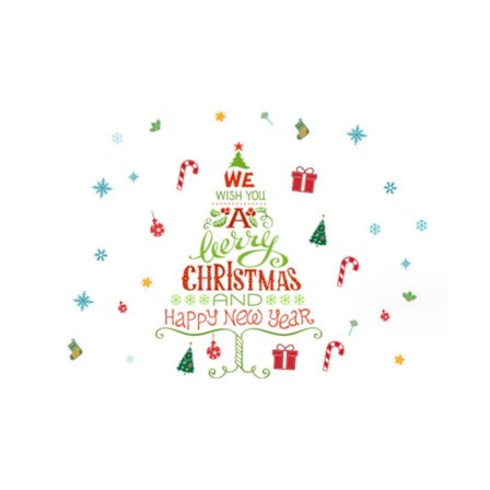 1 stk. julevinduesklistermærker, juleklistermærker dekoration, Chris