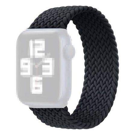 Apple Watch Series 6 / 5 44mm nylon urrem - Sort / Størrelse: M