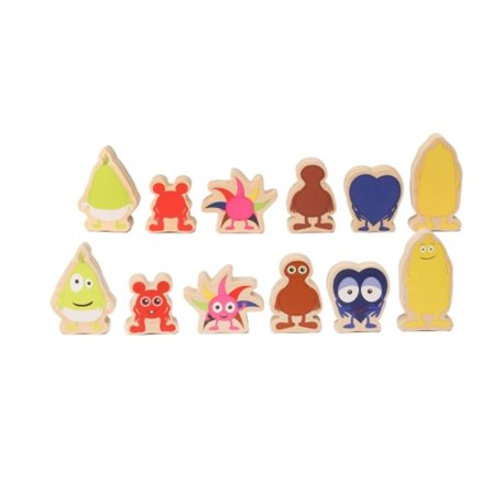 Babblarna träfigurer 6 delar - Lyreco - Skola och förskola - Lekmaterial - Förskolelek