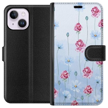 Kompatibelt Lommeboketui til Apple iPhone 15 Plus Petal Reverie Sky Blue