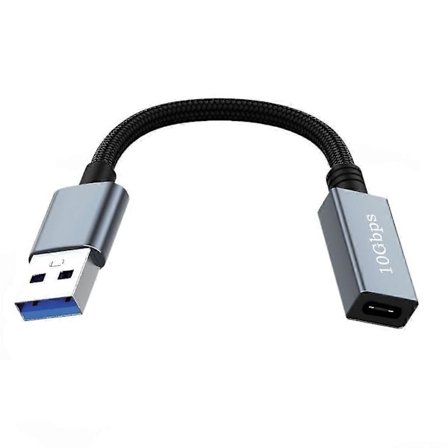 USB Hann til Type C Hunn Forlengelsesadapter 10 Gbps For Laptop PC Lader - Yx 30cm