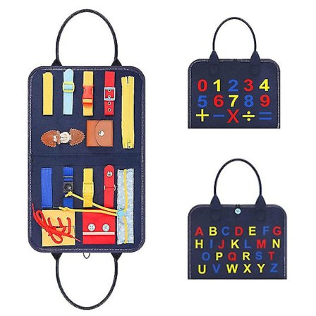 Sensorisk Legetøj Multifunktionelt Brætspil Indbygget Snørebånd Lynlås Førskole Legetøj