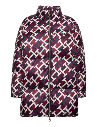 Rwb Monogram Printed Down Coat Foret Jakke Multi/mønstret Tommy Hilfiger