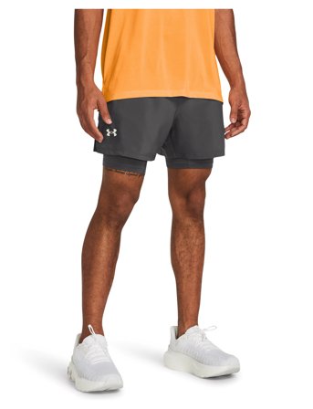 Under Armour Ua Launch 5'' 2-In-1 Shorts - Grey - XXL