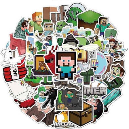 50 stk. MineCraft Creep-klistremerker Imposter Koffert IPhone Laptop Dekal Vanntett