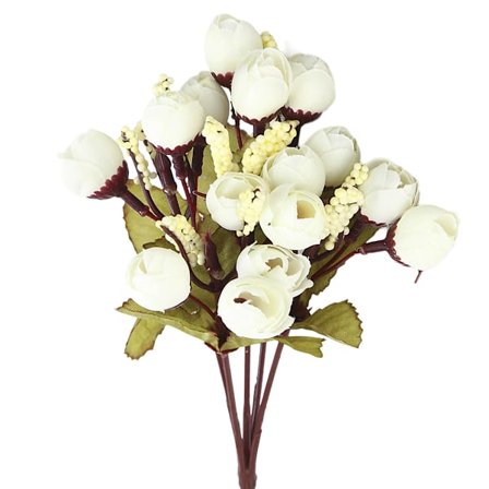 Kunstig Fake Blomst Mini Rose Te Knopp Simulering Rose Blomst Perle Knopp for Stue Blomsterarrangement Dekorasjon