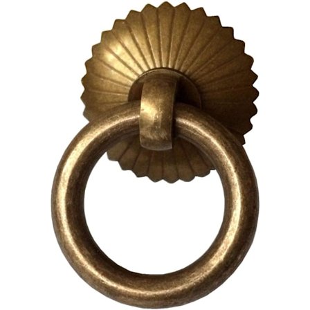 1 stk Skuffeknapp Enkelt Drop Pull Ring Knapp Skuffeknapp Henger Kommode Trekk Håndtak Antikk Bronse Svart (Farge: An