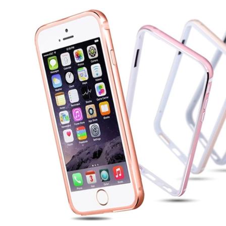 iPhone 6/6S Plus - Stilig støtfanger i aluminium og silikon Guld