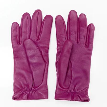 Hermès Vintage, Pre-owned Leather gloves Paars, Dames, Maat:ONE Size,leer