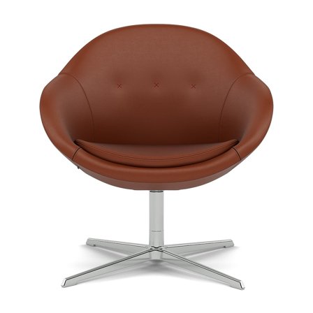 Varier Furniture Kokon Club - Brown Leather - Chrome base