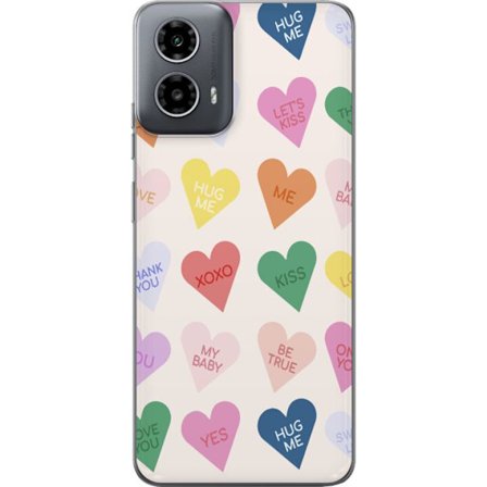 Yhteensopiva Puhelinkuori Motorola Motorola Moto G34 Karkkisydämet