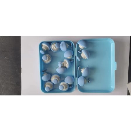 16-pack runda svampformade påslakanfästen med knappar, för sängkläder