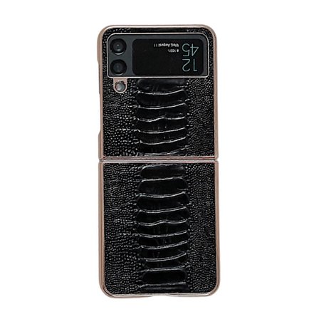 For Samsung Galaxy Z Flip4 5G Lær Weilai Serie Nano Elektroplettert Telefondeksel