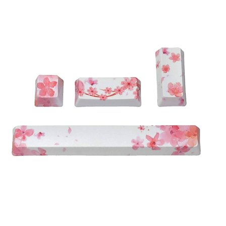 PBT Cherry Blossom Keycaps for Mechanical Keyboard ENTER SPACE Key Caps 4stk/sett