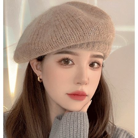 Ullstrikket beret dame høst og vinter temperament moh