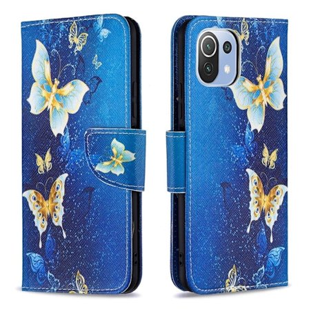 Wonderland Xiaomi 11 Lite 5g Ne / Mi 11 Lite 5g / 11 Lite Flip Etui - Gylden Sommerfugl