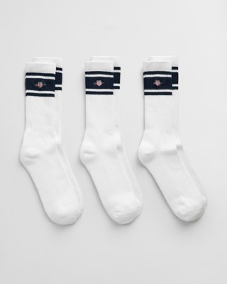 GANT - 3-pakk sokker med shield-logo til herre white