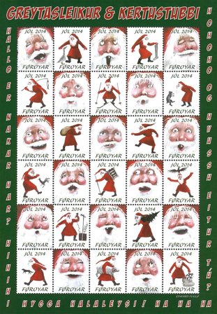 Færøerne - julmärkeark 2014 - julmärkeark