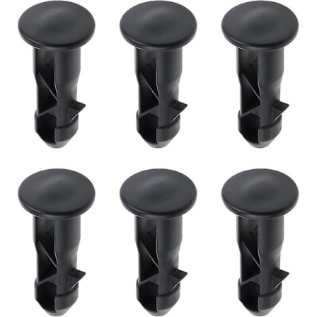 3 Par Gångjärnsbultar Gångjärnstappar För Soptunnalock Passar 240/120/100/60l Utomhussoptunnor, 65mm X 18mm, Svart Plast