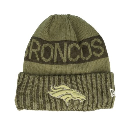 New Era - NFL Vihreä cuff Beanie - Denver Broncos NFL Salute To Service Green Knit Cuff @ Hatstore