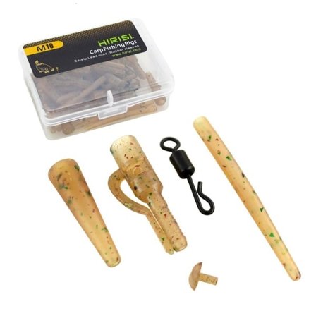 40st Karp Fiske Säkerhet Bly Klämmer Svans Gummi Kone Anti Tangle Sleeve Quick Change Swivels