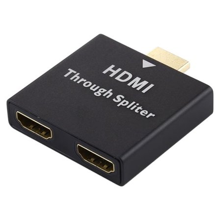 HDMI-jakaja, jossa on 1 tulo ja 2 lähtöä samanaikaiseen kuvanäyttöön