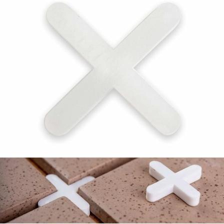 Fliseavstandsstykker, 2 mm tykke, 100 stk, Kryssfuger for jevn avstand