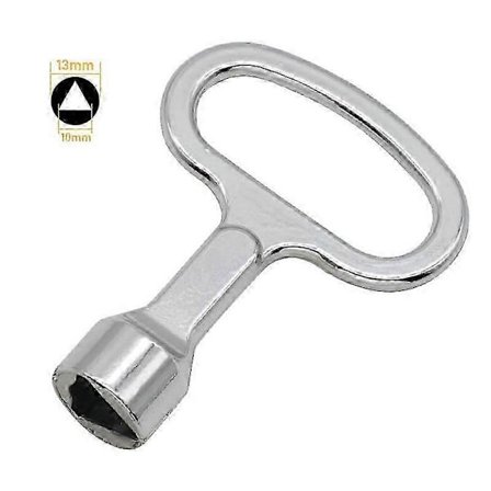 [LCS] Trekantnøgle Skraldespand Trekantnøgle til Gul Skraldespand Metal Trekantnøgle til Sorteringsbeholder Elektrisk Måler Gas Elevatorboks