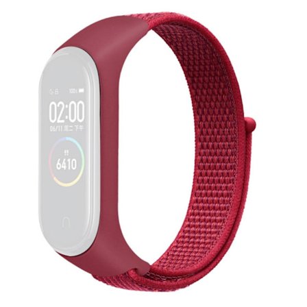 Xiaomi Mi Band 7 / 6 / 5 klockarmband i nylon - Röd