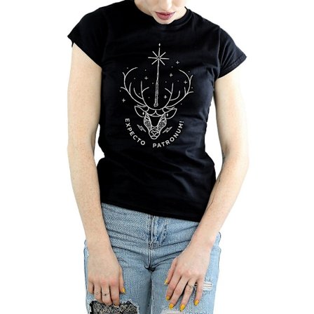 Harry Potter Dam/Kvinnor Expecto Patronum Bomull T-shirt XXL