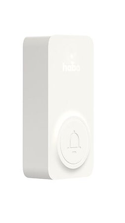 HABO TRYKKNAPP TRÅDLØS RINGEKLOKKE HVIT