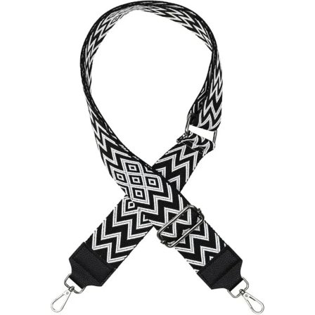 Justerbar skulderrem til veske, 5 cm bred, 80 cm lang, med blankt sølvspenne Bright silver buckle Width 5CM