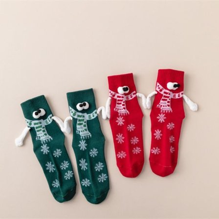 Magnetic Christmas Club Holding Hands Socks Roliga Mid tube Socks