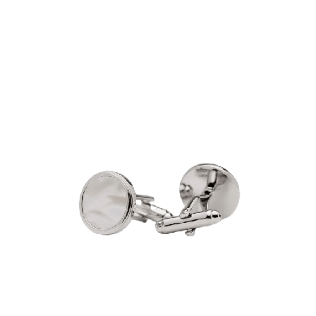 John Henric Cufflinks Round Kostymtillbehör Herr Silver ONESIZE