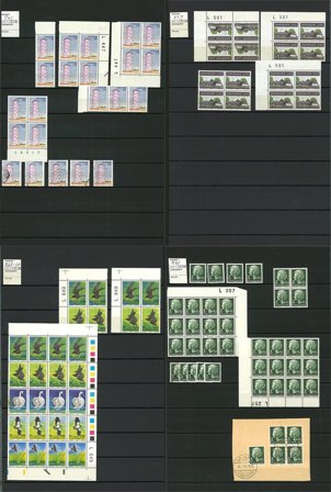 Danmark - Dubletsamling i 8 indstiksbøger