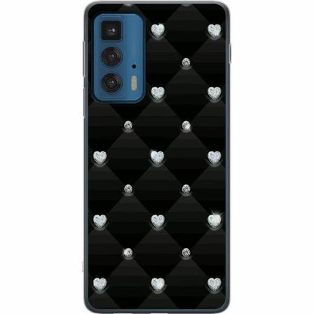 Motorola Edge 20 Pro Genomskinligt Skal Bling Heart