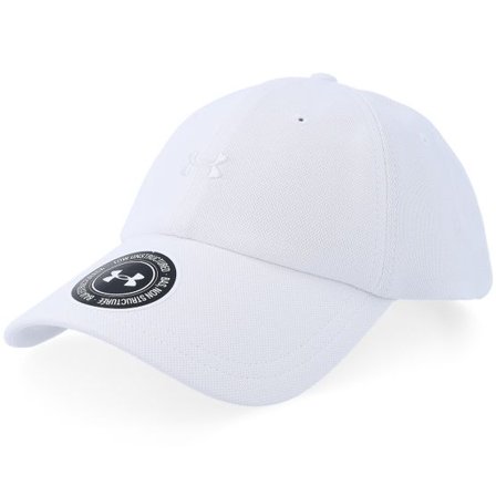 Under Armour - Vit unconstructed Keps - Blitzing Low Halo White Dad Cap @ Hatstore