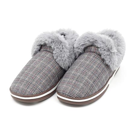 Dam Round Toe House Skor Plyschfoder Vintervarma Tofflor