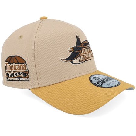 New Era - MLB Beige adjustable Cap - Hatstore Exclusive x Tampa Bay Rays 9FORTY Camel Tan A-Frame Adjustable @ Hatstore