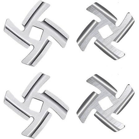 Kjøttkvernblader i rustfritt stål - Kompatible med størrelse 5 kverner, kjøkkenmaskintilbehør (4-pakning 5# kniv)