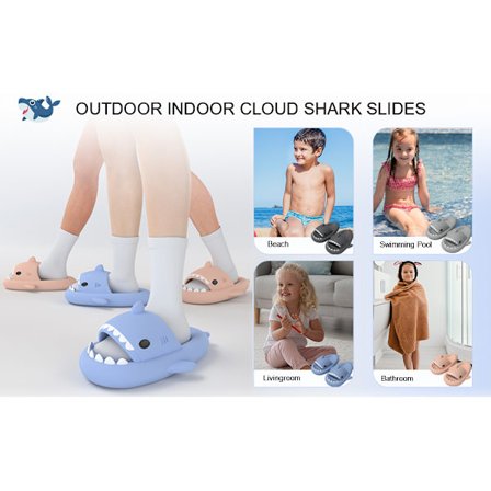 Hai Tossut Kylpytossut EVA Hain Tohvelit Lapset Naiset Miehet Pehmeät Floppy Tossut Sandaalit Verkkotossut