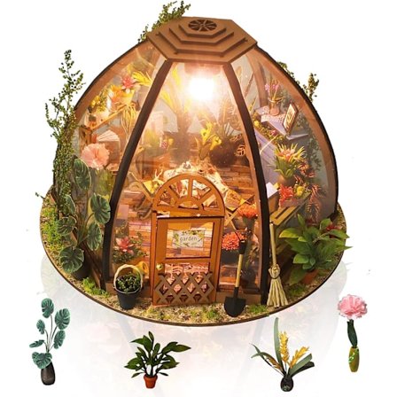 DIY Miniature Dukkehussæt, Lille Hus Sæt med Møbler, Minia