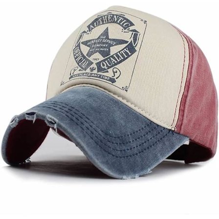 Vintage Baseball Cap Vasket Denim Trucker Hat Fashion Pentagram S