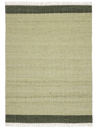 Wollteppich Alesso Hellgrün/Dunkelgrün Oeko-Tex