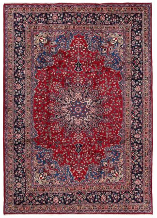 Medallion Large Mashad Rug 250X353 Wool