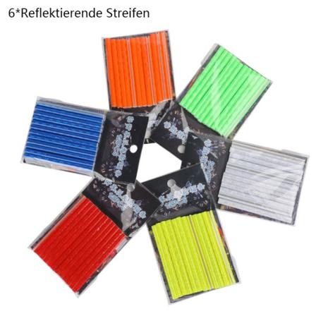 RUIJIE Eiker Reflektorer Sykkelsett 72 deler Sykkelreflekser 48 deler Refleksklistremerker 360° synlighet Eiker Reflektor Sykkeleiker