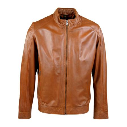 Levinsky New Bravo - Lamb Malli Leather - Man - Dark Tan Brun, Herre Herrejakker