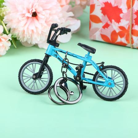 Minimetallinen malli polkupyörän avaimenperä Diecast Metal Finger Mountain Blue