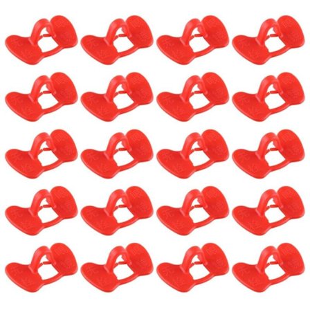 20 stk. kyllingbriller, kyllingbriller uten bolt, kylling anti-hakkebriller gårdsutstyr rød